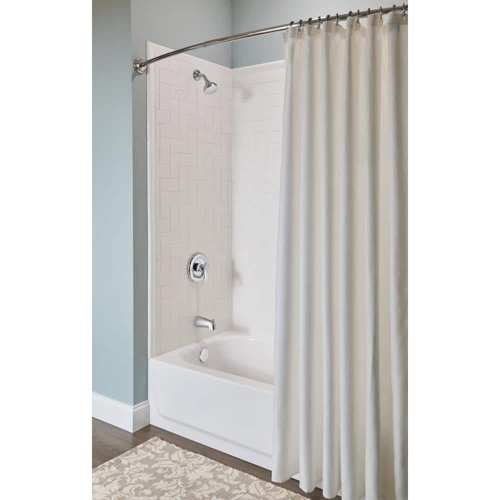 MOEN Adler Single-Handle 4-Spray Tub and Shower Faucet with Shower Rod in Chrome (Valve Included) (2)