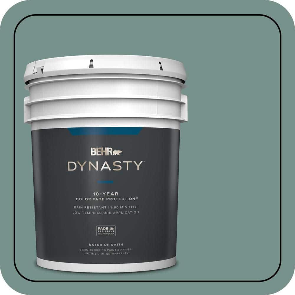 BEHR DYNASTY 5 gal. #S430-5 Longmeadow Satin Enamel Exterior Stain-Blocking Paint & Primer