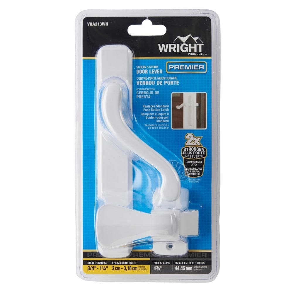 Wright Products Bayfield Surface Lever Mount Latch for Screen and Storm Doors, White (2)