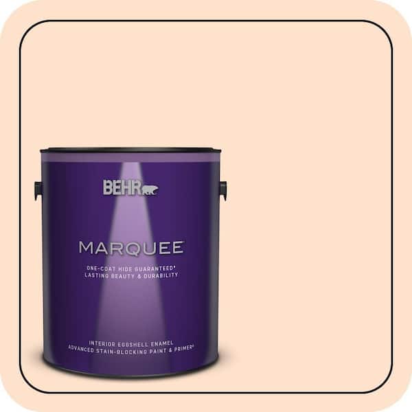 BEHR MARQUEE 1 gal. #P200-1 Melted Marshmallow Eggshell Enamel Interior Paint & Primer (2)