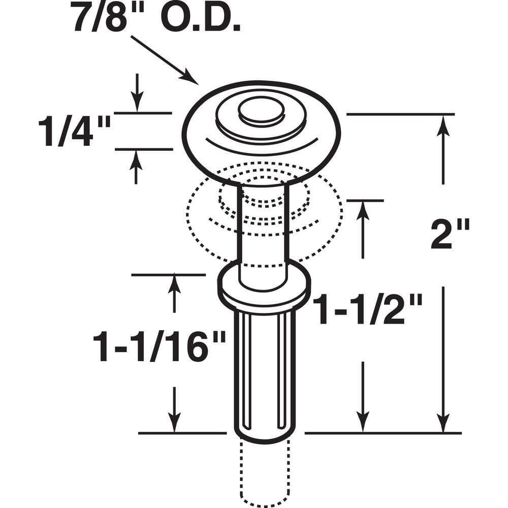 Prime-Line Bi-Fold Door Top Guide Rollers, Chapparal (2-pack) (2)
