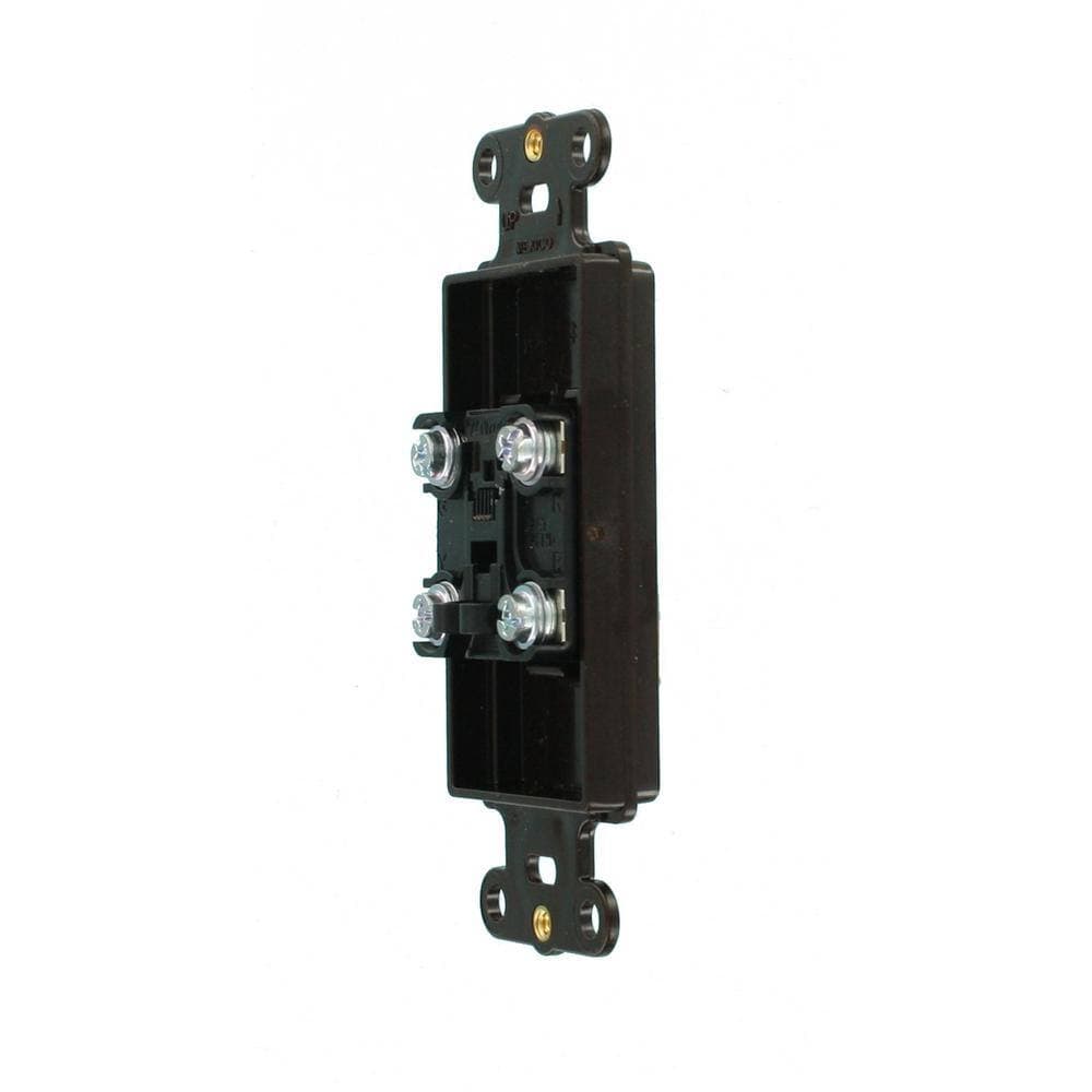 Leviton Brown 1-Gang Data Jack Wall Plate (1-Pack) 40649 (2)
