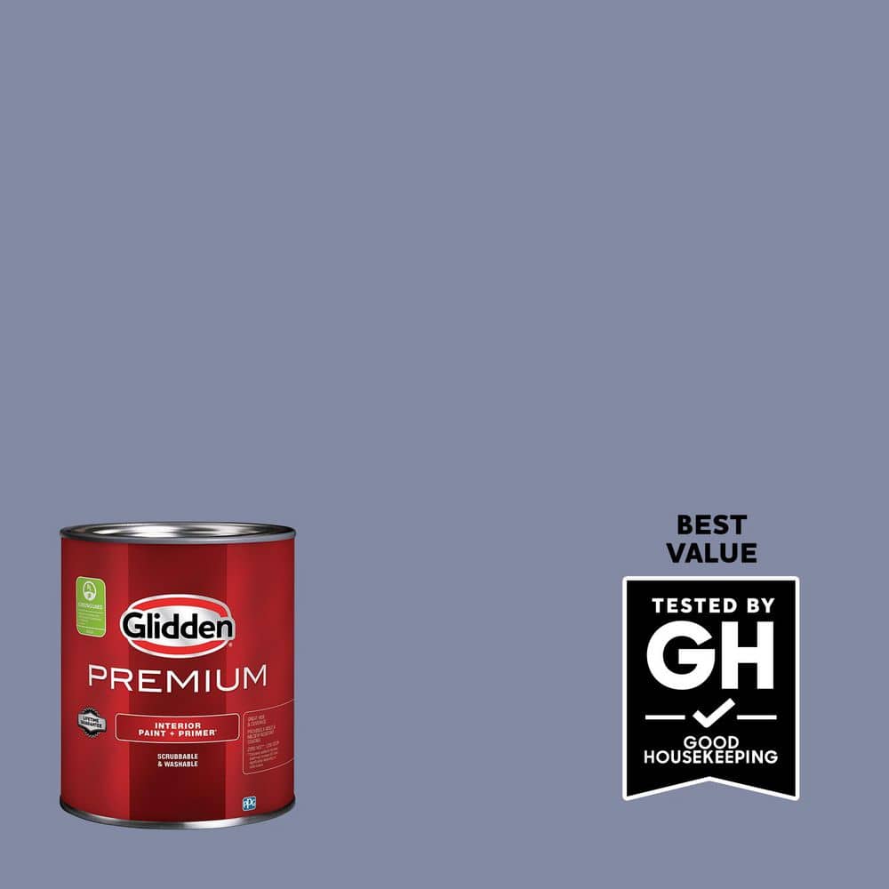 Glidden Premium 1 qt. Violet Aura PPG1168-5 Semi-Gloss Interior Latex Paint