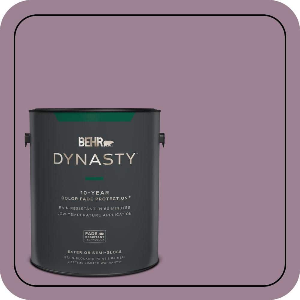 BEHR DYNASTY 1 gal. #S110-5 Garden Plum Semi-Gloss Enamel Exterior Stain-Blocking Paint & Primer