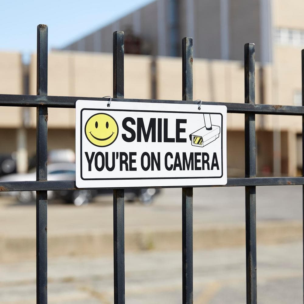 Everbilt 5 in. x 10 in. Smile-Security Camera Sign (3)
