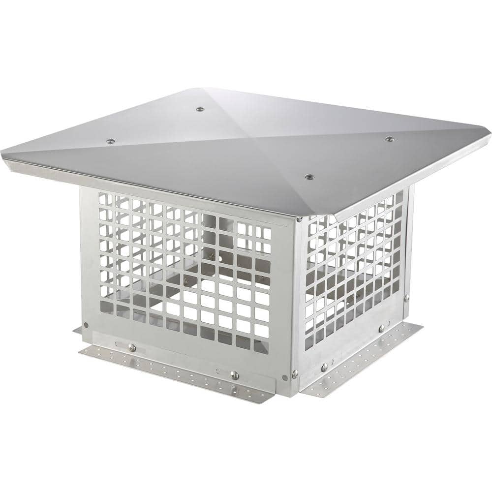 SKYSHALO Chimney Cap, 12 x 12 in., 304 Stainless Steel Fireplace Chimney Cover, Not Easily Toppled and Practical Accessories (1)