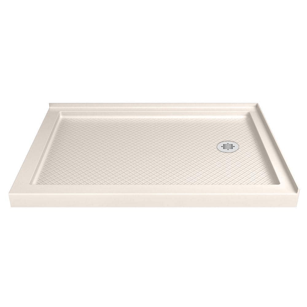 DreamLine SlimLine 60 in. 36 in. Double Threshold Shower Pan Base with Hand Drain