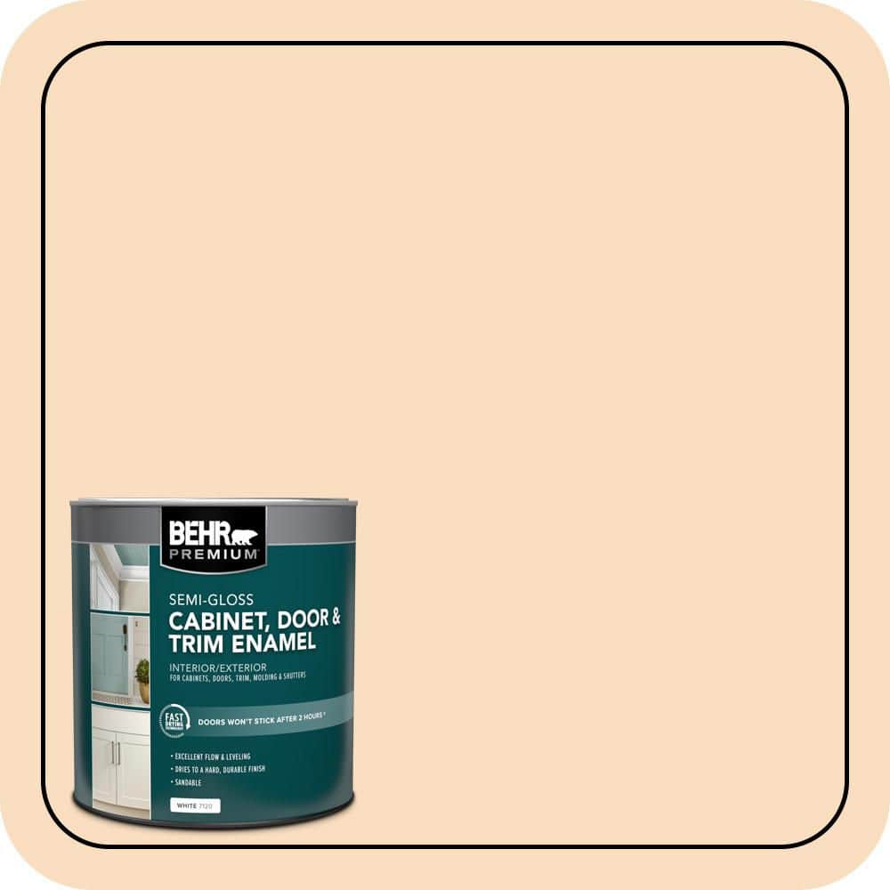 BEHR PREMIUM 1 qt. #M240-2 Pinch of Pearl Semi-Gloss Enamel Interior/Exterior Cabinet, Door & Trim Paint