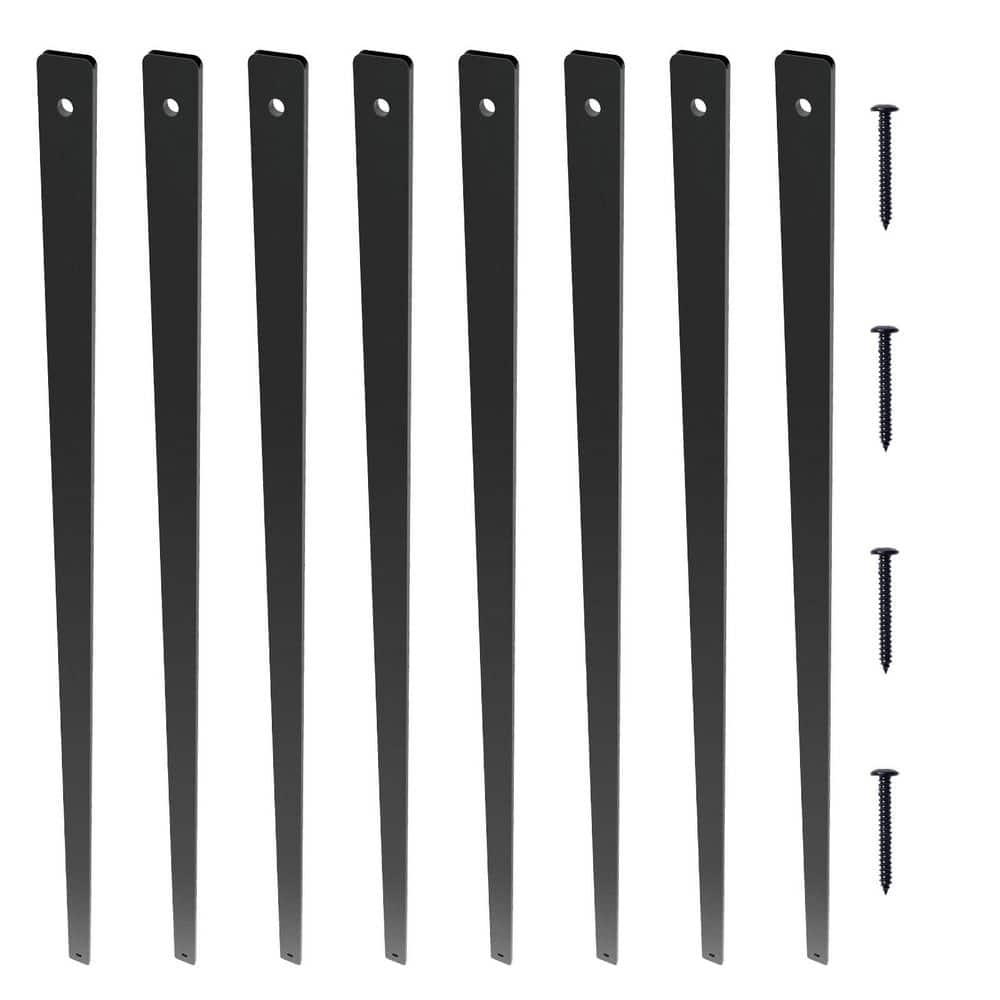 SVOPES 32.28 in. x 1 in. Aluminum Alloy Staircase Balusters, 51-Pack Decorative Railing Spindles, Satin Black Powder (1)
