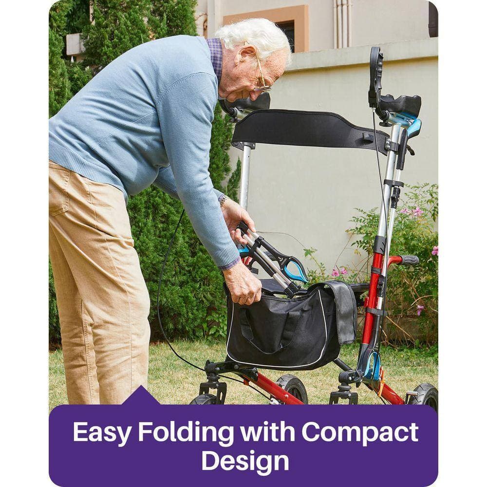 Justincity 36 in. Foldable Grabber Reacher Tool for Seniors Anti-Slip Rotating Claw Magnet Lightweight Pickup Stick (2)