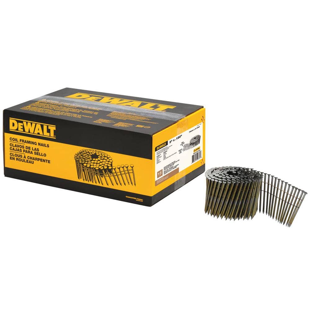 DEWALT 3-1/4 in. 0.120 in. Galvanized Metal Coil Nails per Box
