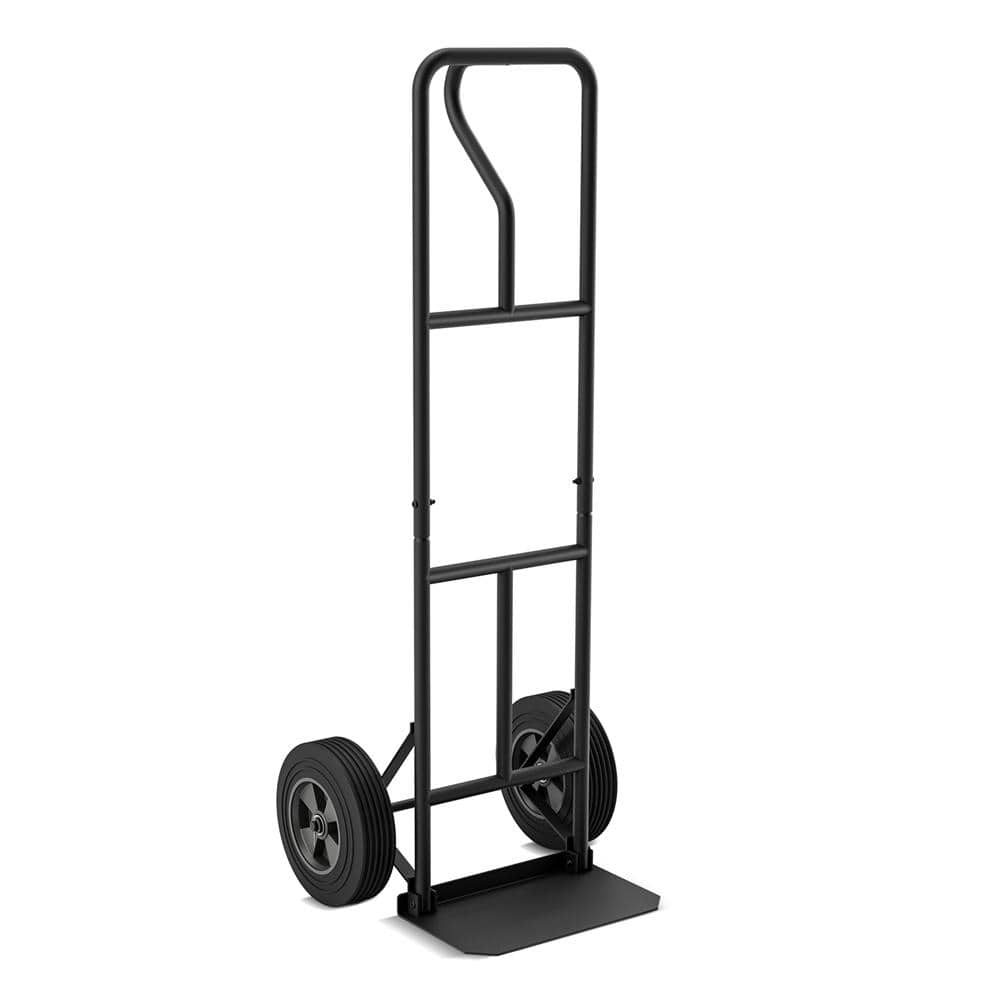 Costway 660 lbs. Heavy-Duty Hand Truck Capacity Trolley Cart with Foldable Nose Plate in Red (1)