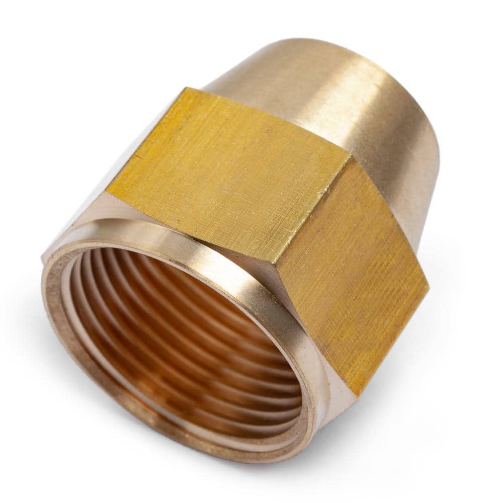 LTWFITTING 3/4 in. Brass SAE 45-Degree Flare Short Rod Nuts (5-Pack) (3)