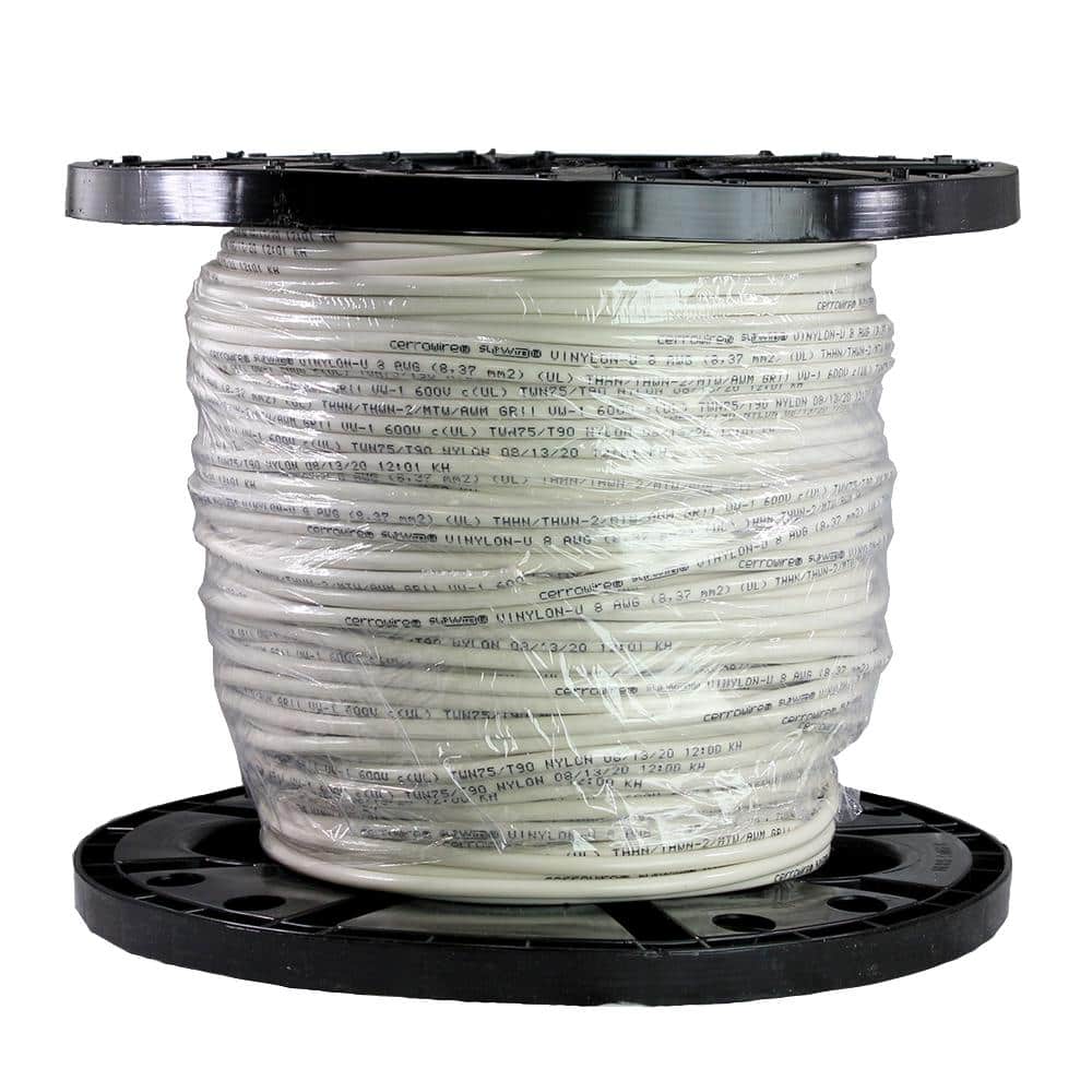Cerrowire 500 ft. 8 Gauge White Stranded Copper THHN Wire (1)