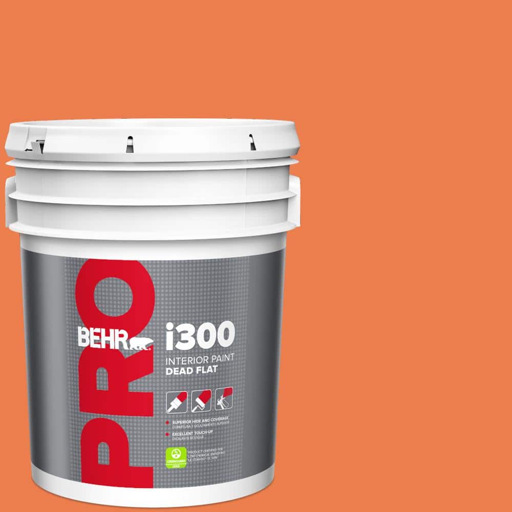 BEHR PRO 5 gal. #P200-6 Sizzling Sunset Dead Flat Interior Paint