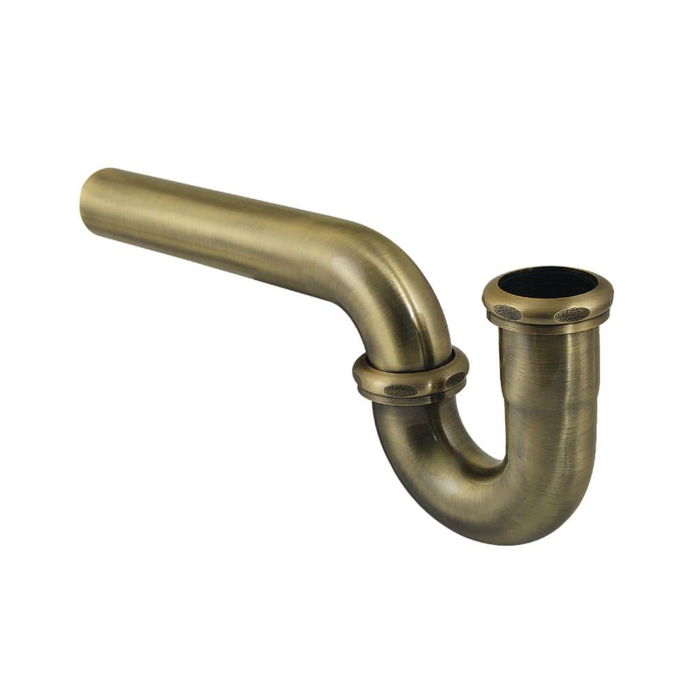 Kingston Brass Made To Match 1-1/2 Inch 18-Gauge Decor P-Trap in Antique Brass (1)