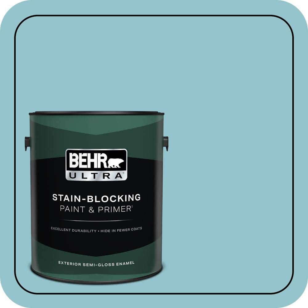 BEHR ULTRA 1 gal. #520E-3 Velvet Morning Semi-Gloss Enamel Exterior Paint & Primer