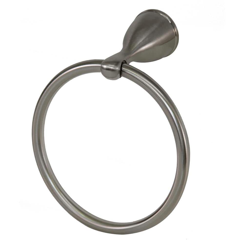 Design House Ames Wall Mounted Towel Ring in Brushed Nickel