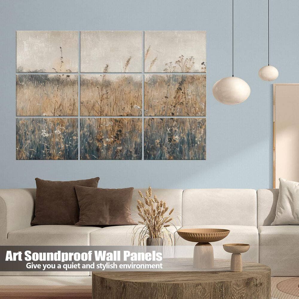 Laybus 48 in. x 36 in. Wall Art Acoustic Panels (9-Pack), Decorative Sound Dampening Panels, Safe and Beautiful, Easy Install (2)
