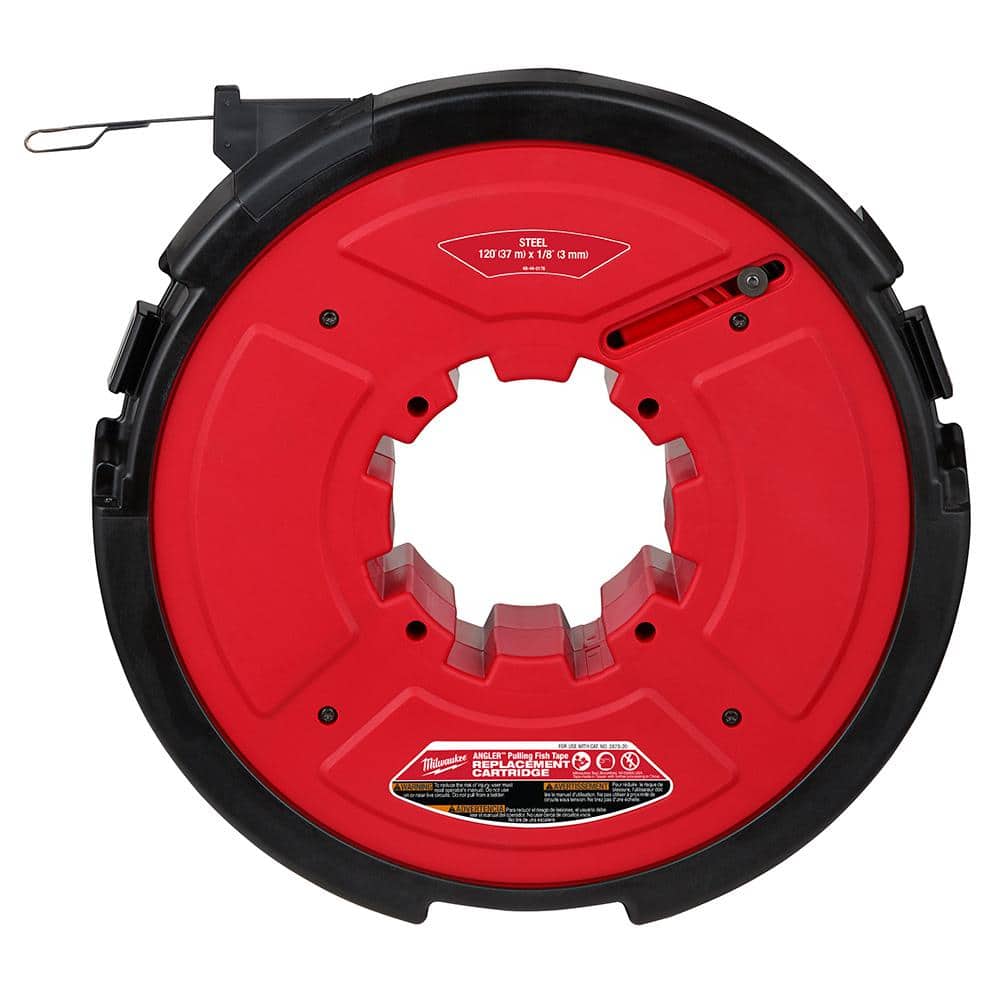 Milwaukee M18 Fuel Angler 120 ft. x 1/8 in. Steel Pulling Fish Tape Drum