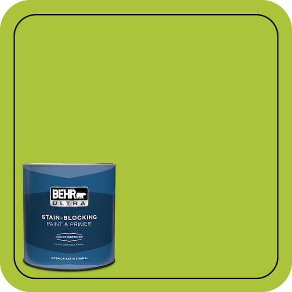 BEHR PREMIUM PLUS #410B-6 Crisp Green Interior/Exterior Paint & Primer Color Sample (2)