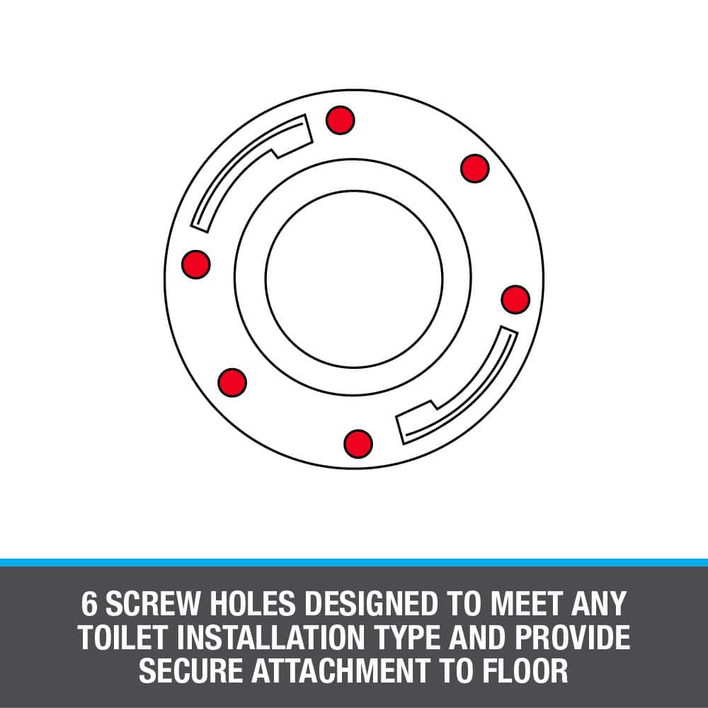 Oatey 7 in. Galvanized Steel Toilet Flange Replacement Ring (4)