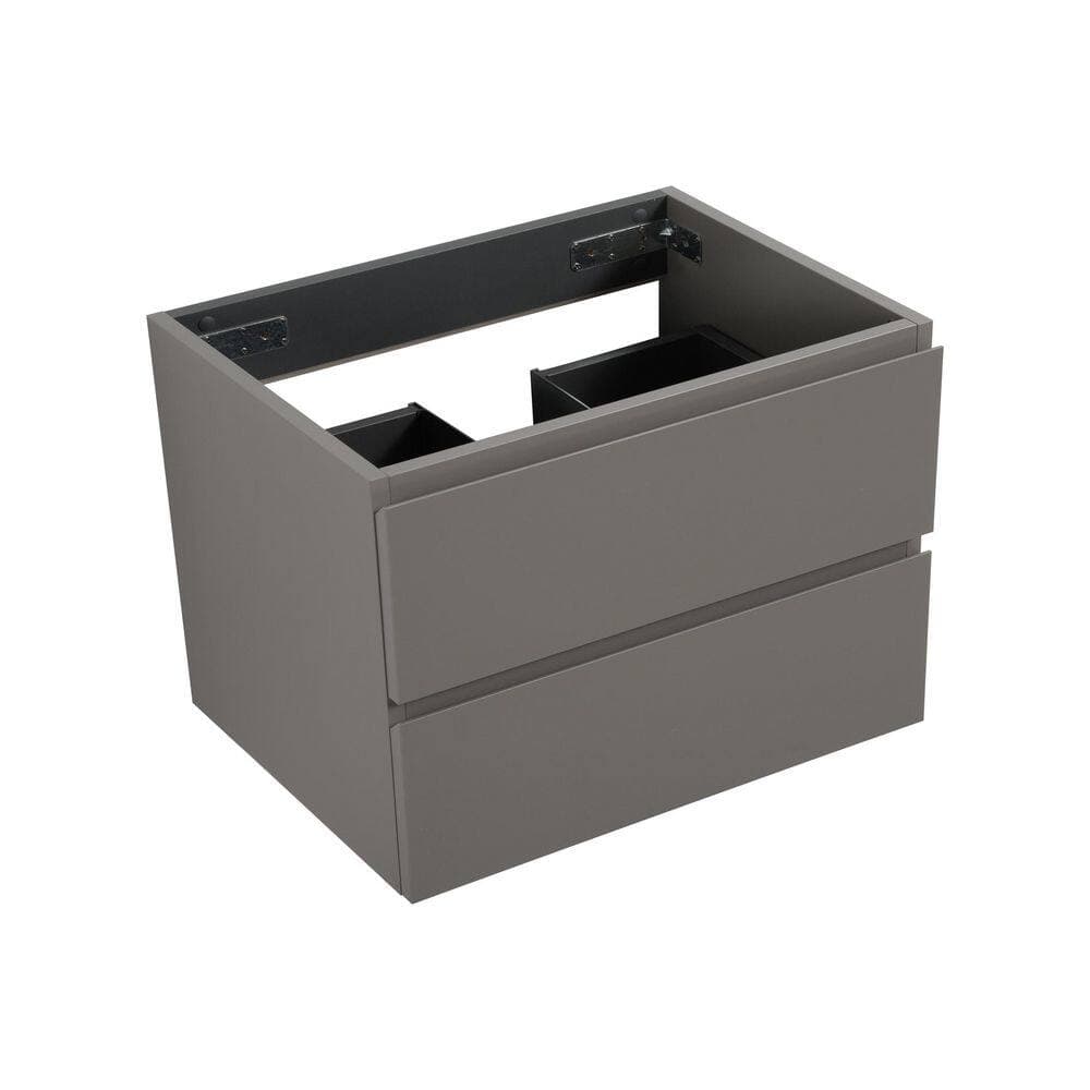 Unbranded 36 in. Floating Bath Vanity Cabinet without Top in Gray Pre-Assembled with 2-Drawers (2)