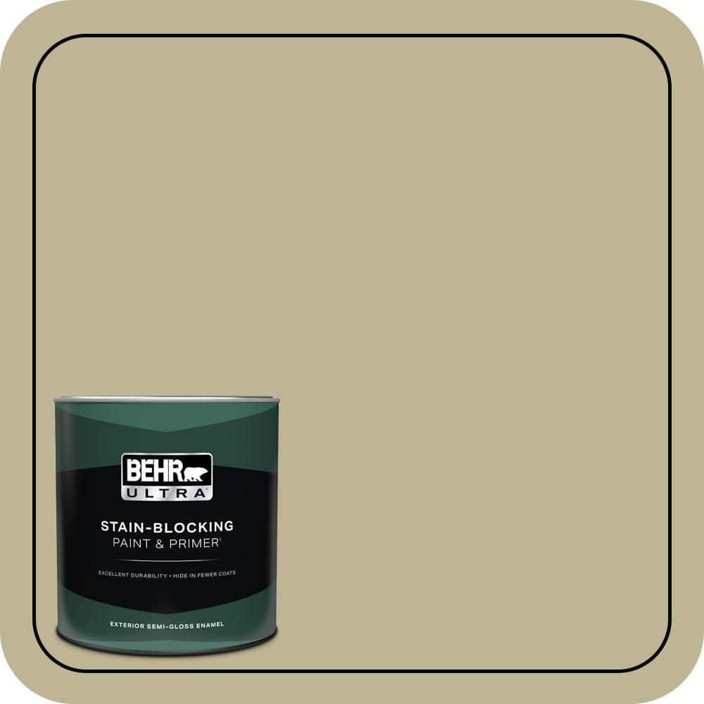 BEHR ULTRA 1 qt. #MQ6-30 Bamboo Shoot Semi-Gloss Enamel Exterior Paint & Primer