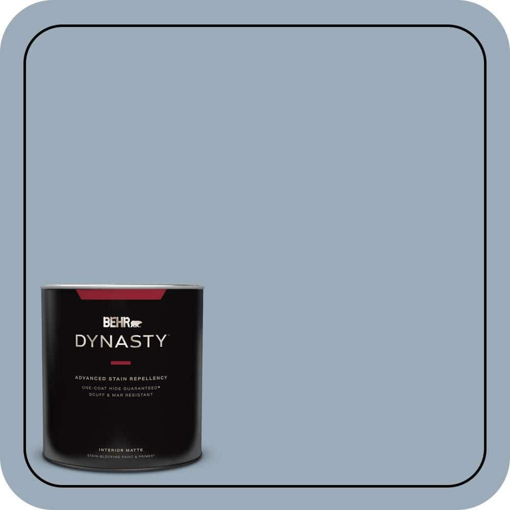BEHR DYNASTY 1 qt. #570F-4 Blue Willow Matte Interior Stain-Blocking Paint and Primer
