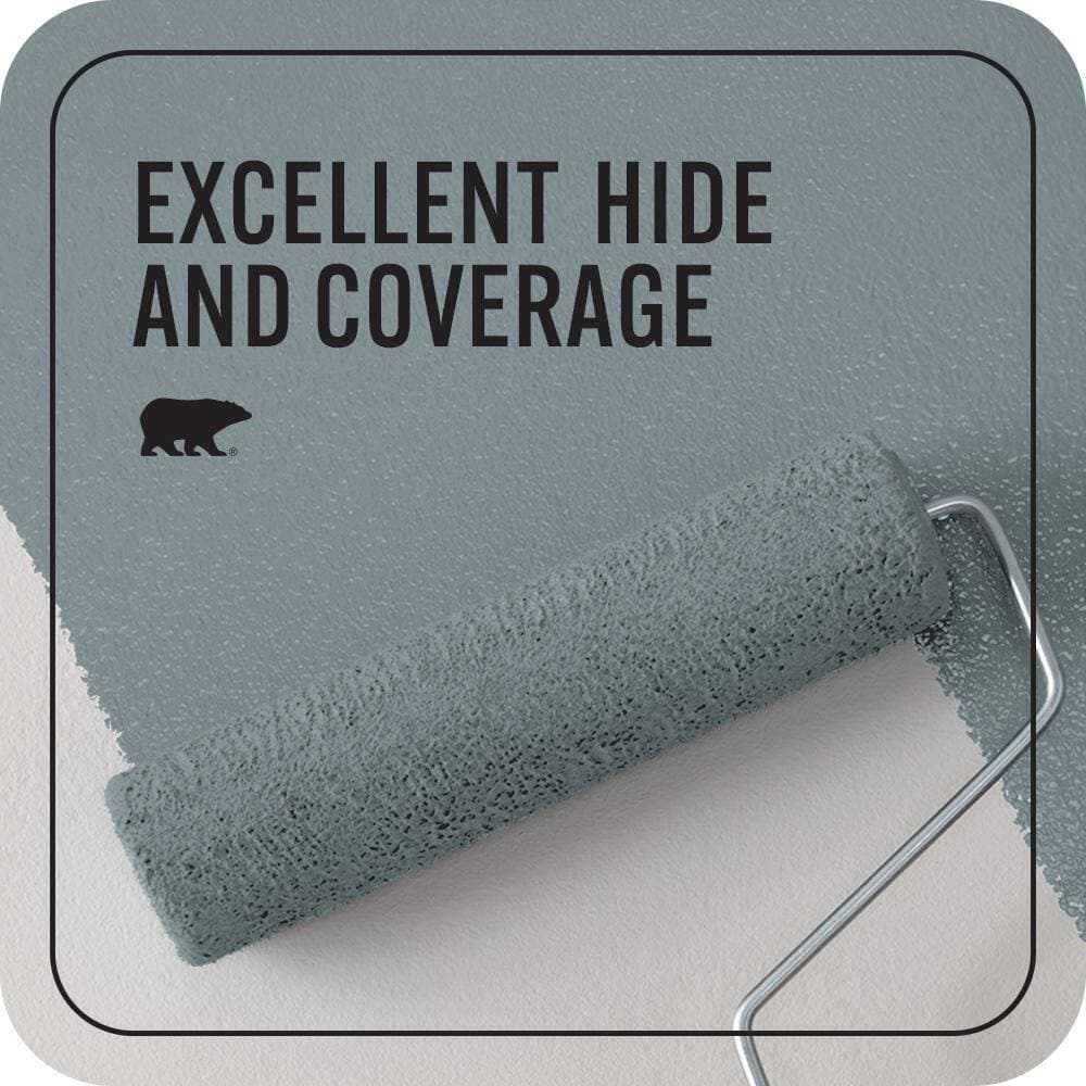 BEHR PREMIUM PLUS 1 qt. #740F-4 Dark Storm Cloud Flat EcoMix Plant-Based Interior Paint and Primer (2)