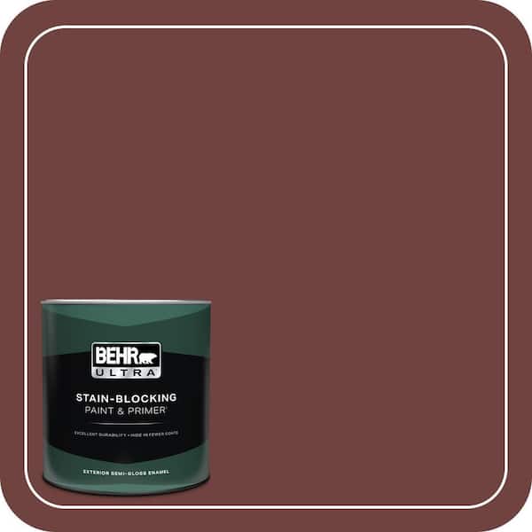 BEHR PREMIUM PLUS #ICC-82 Library Red Enamel Low Odor & Primer (3)