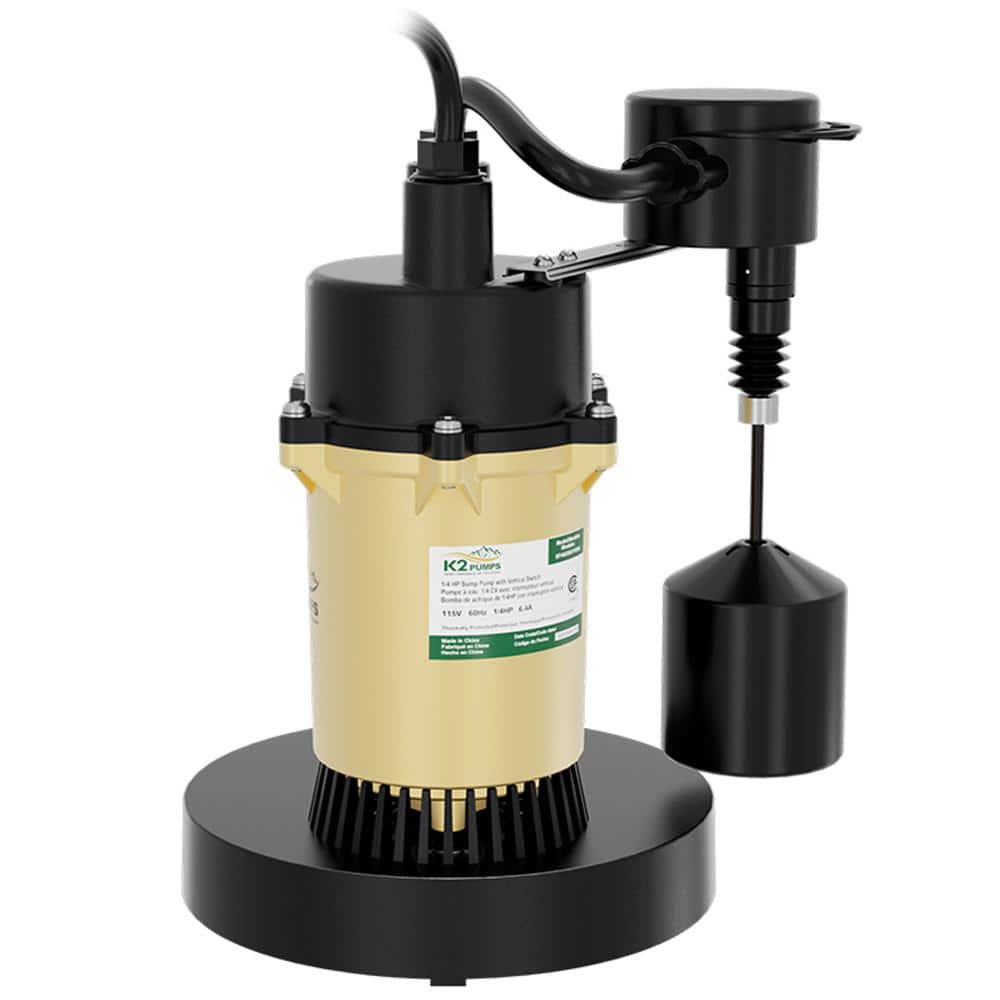 K2 HP Epoxy-Coated Aluminum and Thermoplastic Sump Pump with Vertical Switch (3)