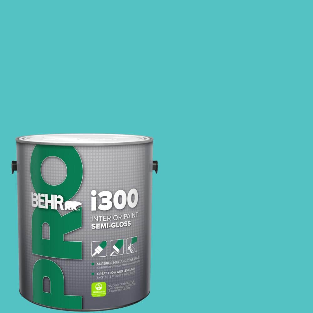 BEHR PRO 1 gal. #500B-4 Gem Turquoise Semi-Gloss Interior Paint