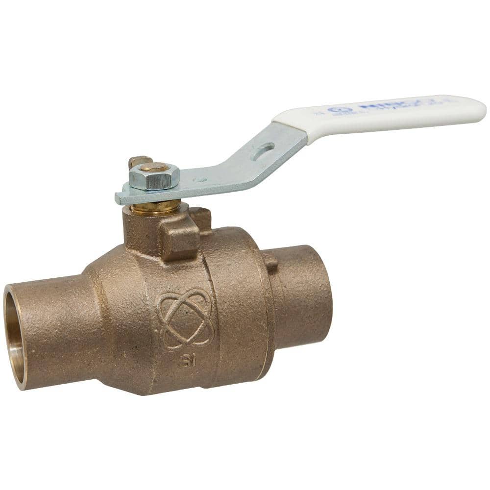 NIBCO 1 in. Bronze Alloy Lead-free Solder 2-Piece Full Port Ball Valve