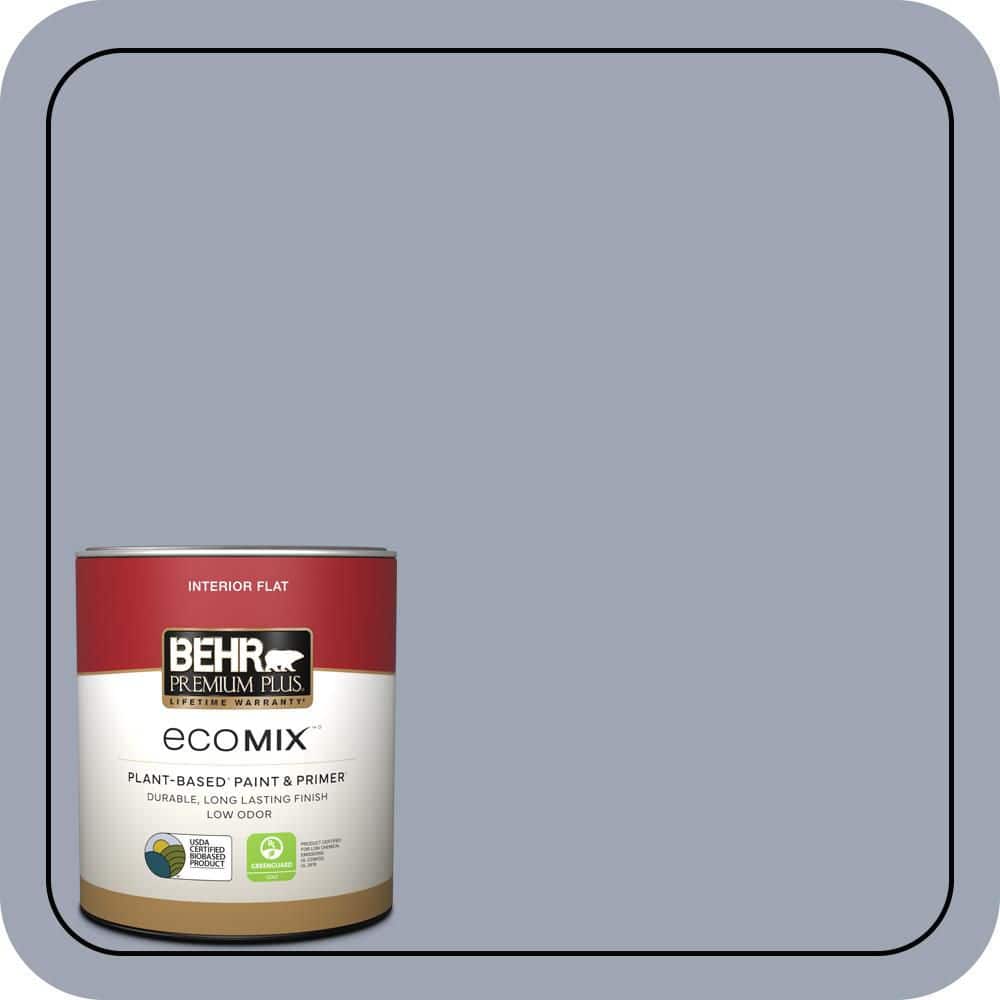 BEHR PREMIUM PLUS 1 qt. #PPU15-11 Great Falls Flat EcoMix Plant-Based Interior Paint & Primer (1)