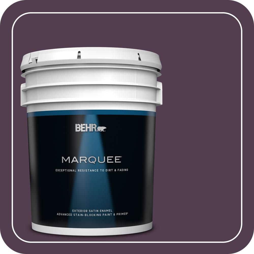 BEHR MARQUEE 5 gal. #PPU17-02 Oriental Eggplant Satin Enamel Exterior Paint & Primer