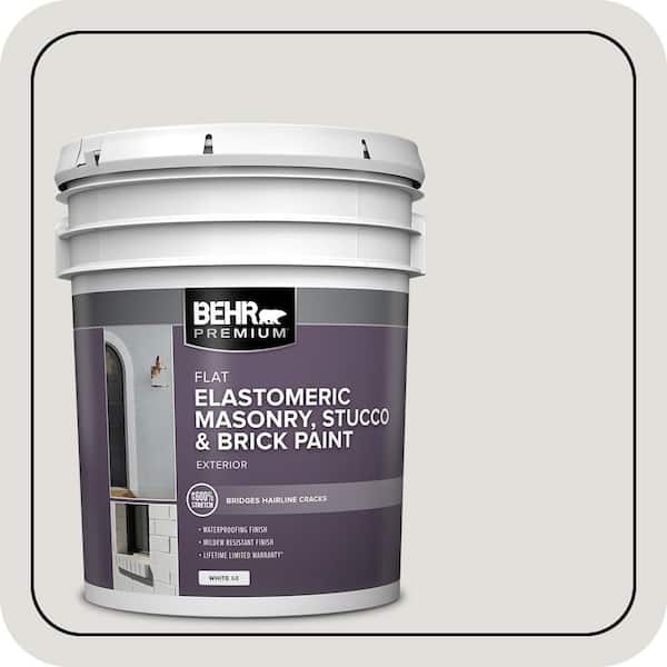 BEHR PREMIUM 5 gal. #MS-55 Arctic Gray Elastomeric Masonry, Stucco and Brick Exterior Paint (2)