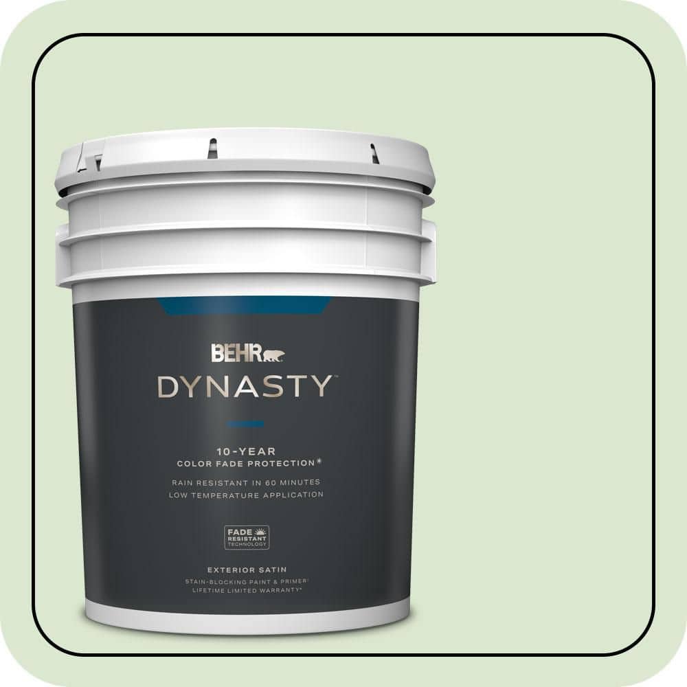 BEHR DYNASTY 5 gal. #T12-18 Minty Frosting Satin Enamel Exterior Stain-Blocking Paint & Primer
