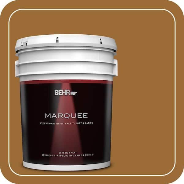 BEHR MARQUEE 5 gal. #PPU6-01 Curry Powder Flat Exterior Paint & Primer (2)