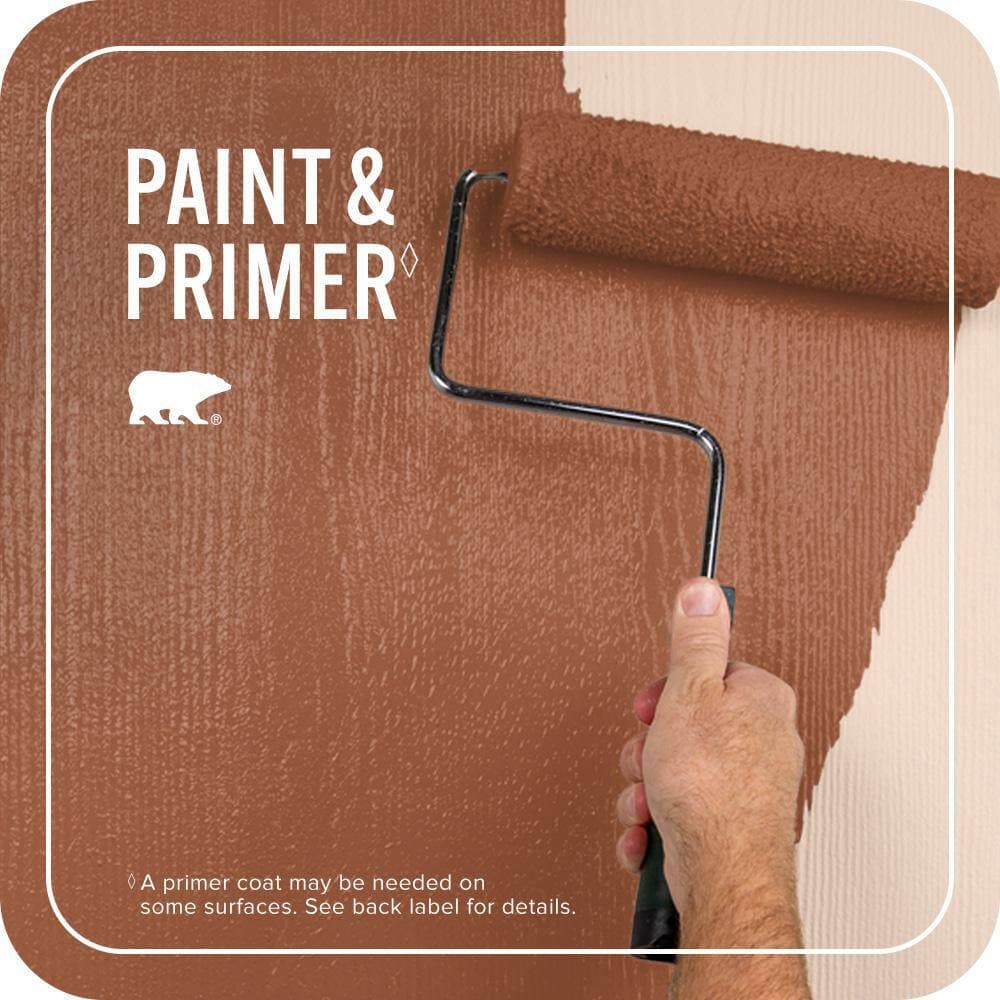 BEHR PREMIUM PLUS 1 gal. #S-H-230 Ground Nutmeg Flat Exterior Paint & Primer (3)