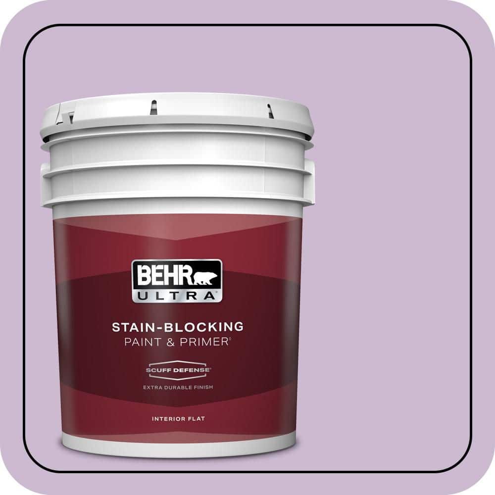 BEHR ULTRA 5 gal. #660C-3 Sweet Petal Extra Durable Flat Interior Paint & Primer