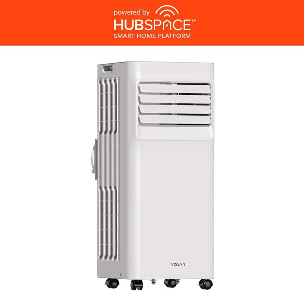 Vissani 6,000 BTU 115-Volt Smart Portable Air Conditioner Cools 250 sq. ft. with Dehumidifier and Remote, Powered by Hubspace