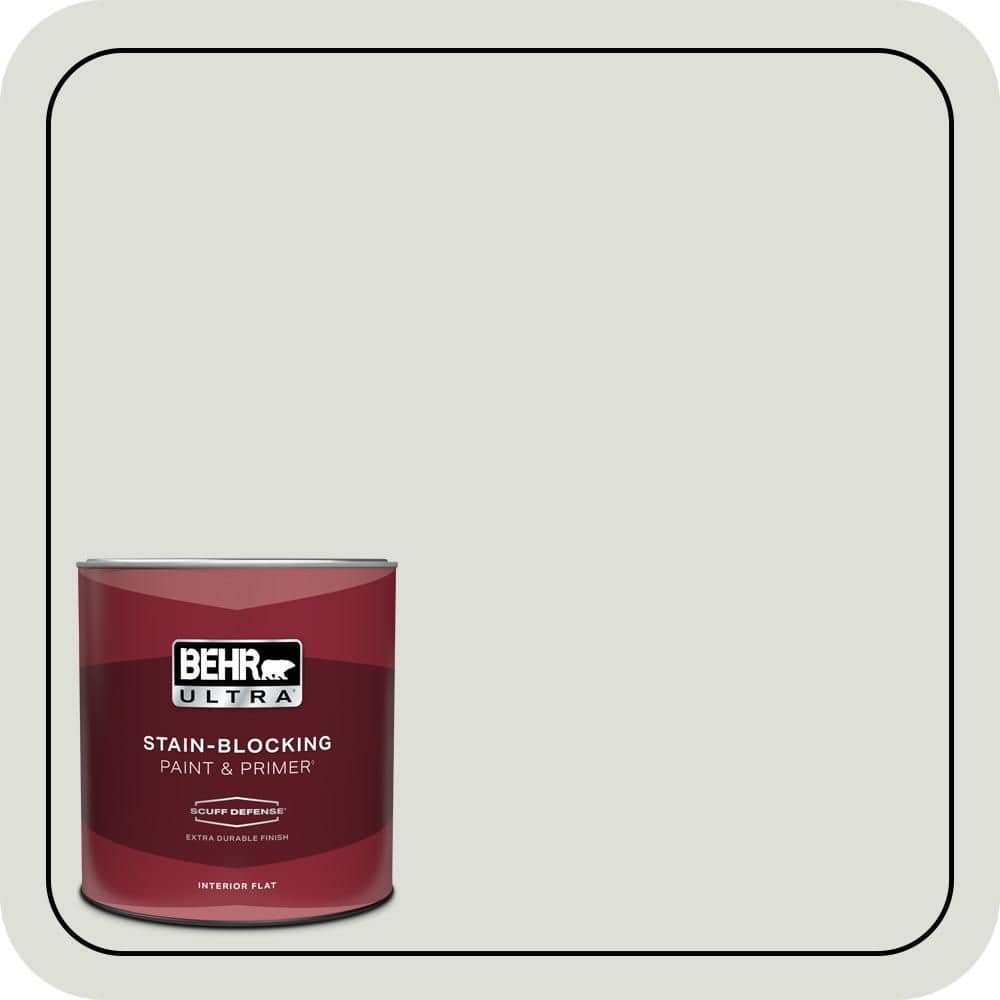 BEHR ULTRA 1 qt. #PPU25-11 Salt Cellar Extra Durable Flat Interior Paint & Primer (1)