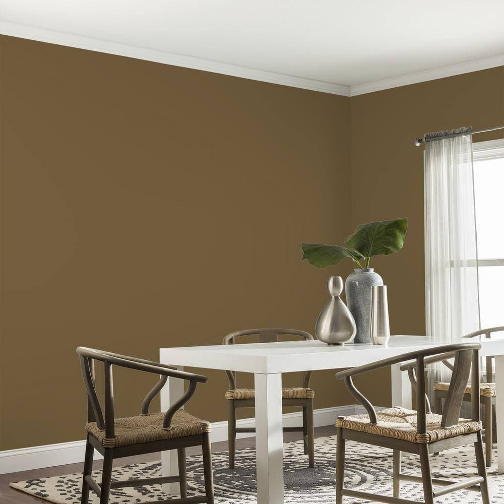 Glidden Premium 1 qt. PPG1098-7 Muddy River Satin Interior Latex Paint (4)