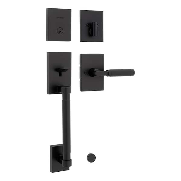 Kwikset Prava Matte Black Single Cylinder Handleset w/ Prava Handle featuring SmartKey Security (2)
