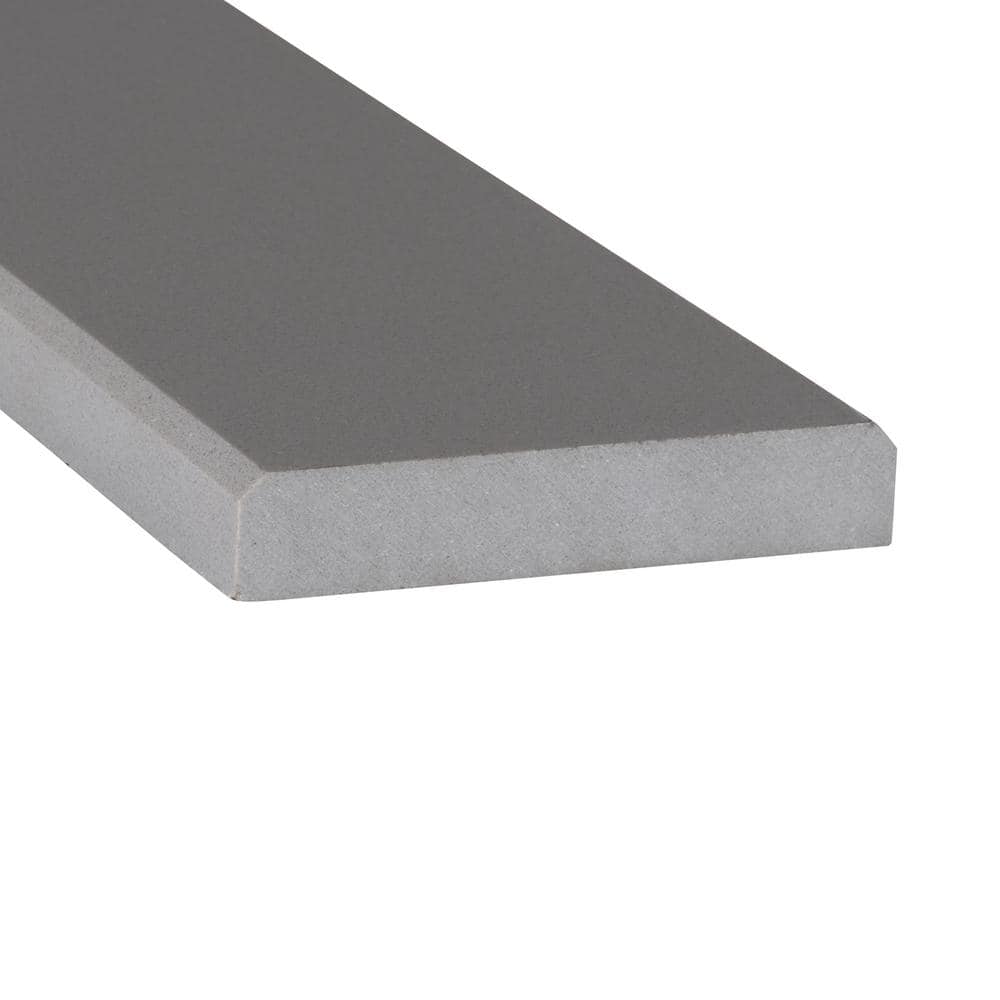 MSI Gray Double Beveled 4 in. x 36 in. Polished Engineered Marble Threshold Tile (3 ln. ft./Each) (3)