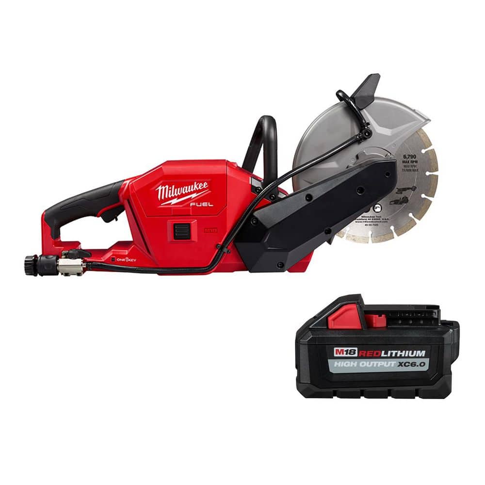 Milwaukee M18 FUEL ONE-KEY 18V Lithium-Ion Brushless Cordless 9 in. Cut Off Saw with (1) 6.0 Ah Battery (1)