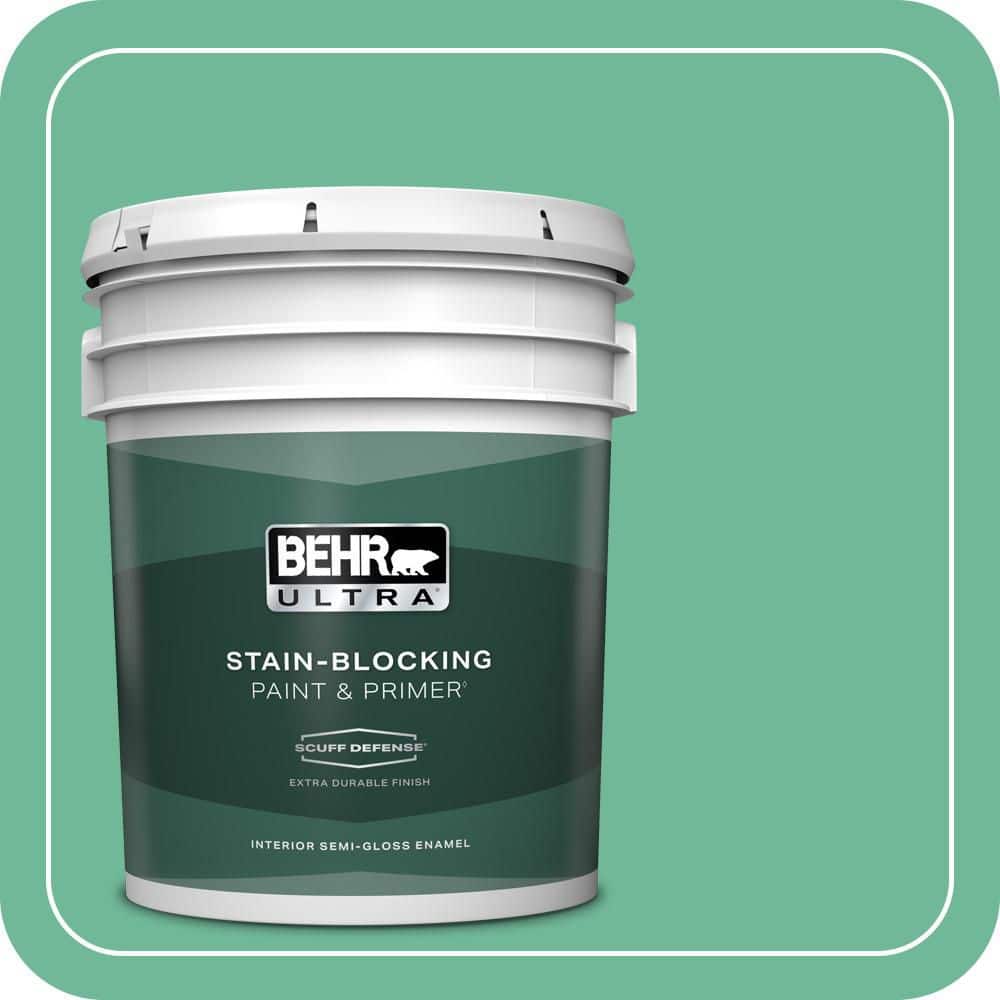 BEHR ULTRA 5 gal. #MQ6-41 Farmers Market Extra Durable Semi-Gloss Enamel Interior Paint & Primer