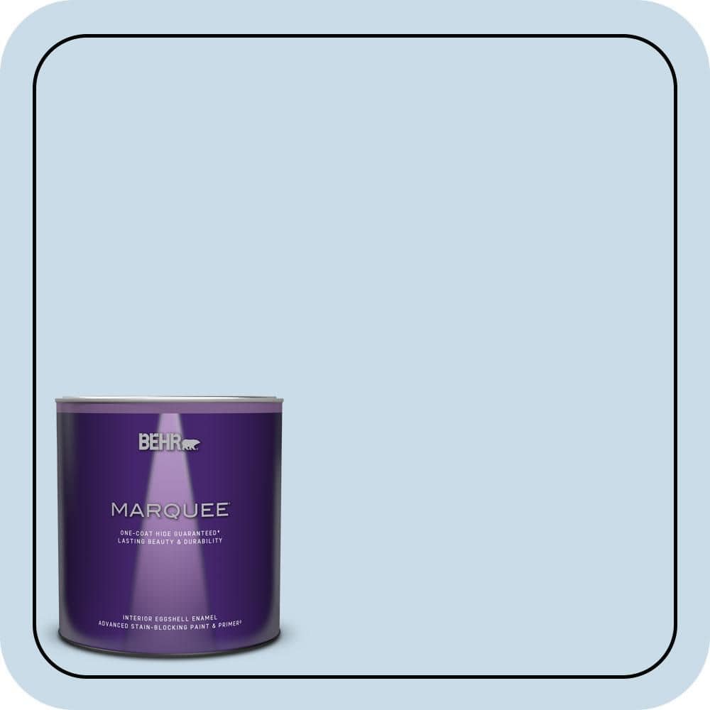 BEHR MARQUEE 1 qt. #M510-1 Blue Me Away Eggshell Enamel Interior Paint & Primer