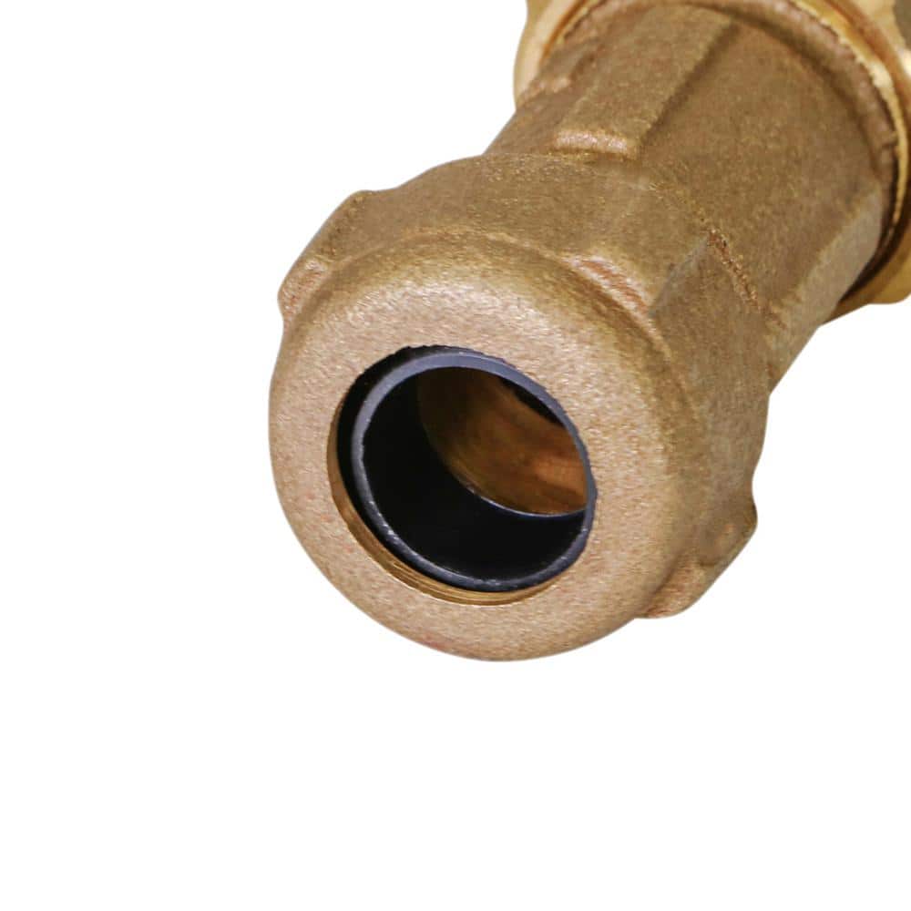PLUMBFLEX . Nominal Fitting 3 in. Length Brass Compression Coupling Fitting, with Packing Nut (3)